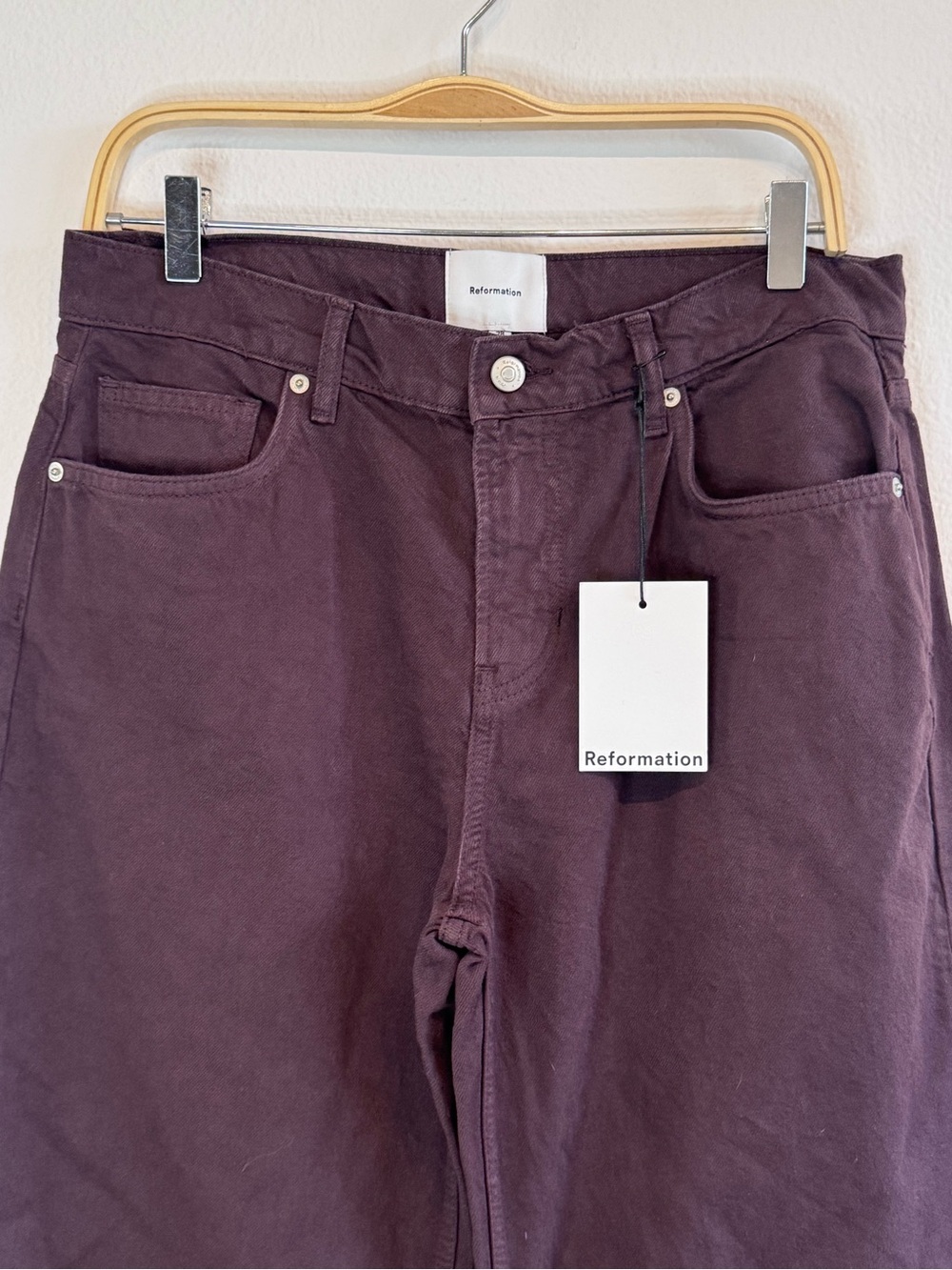 Reformation Cary Low Rise Slouchy Wide Leg Mole - Picture 3 of 14